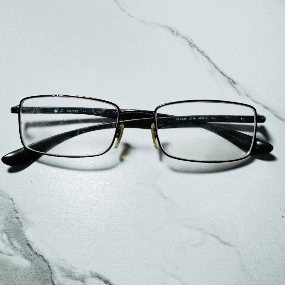 Ray-Ban Liteforce RB 6286 2758 Brown Rectangular Eyeglass Frames 52-17-140 Italy